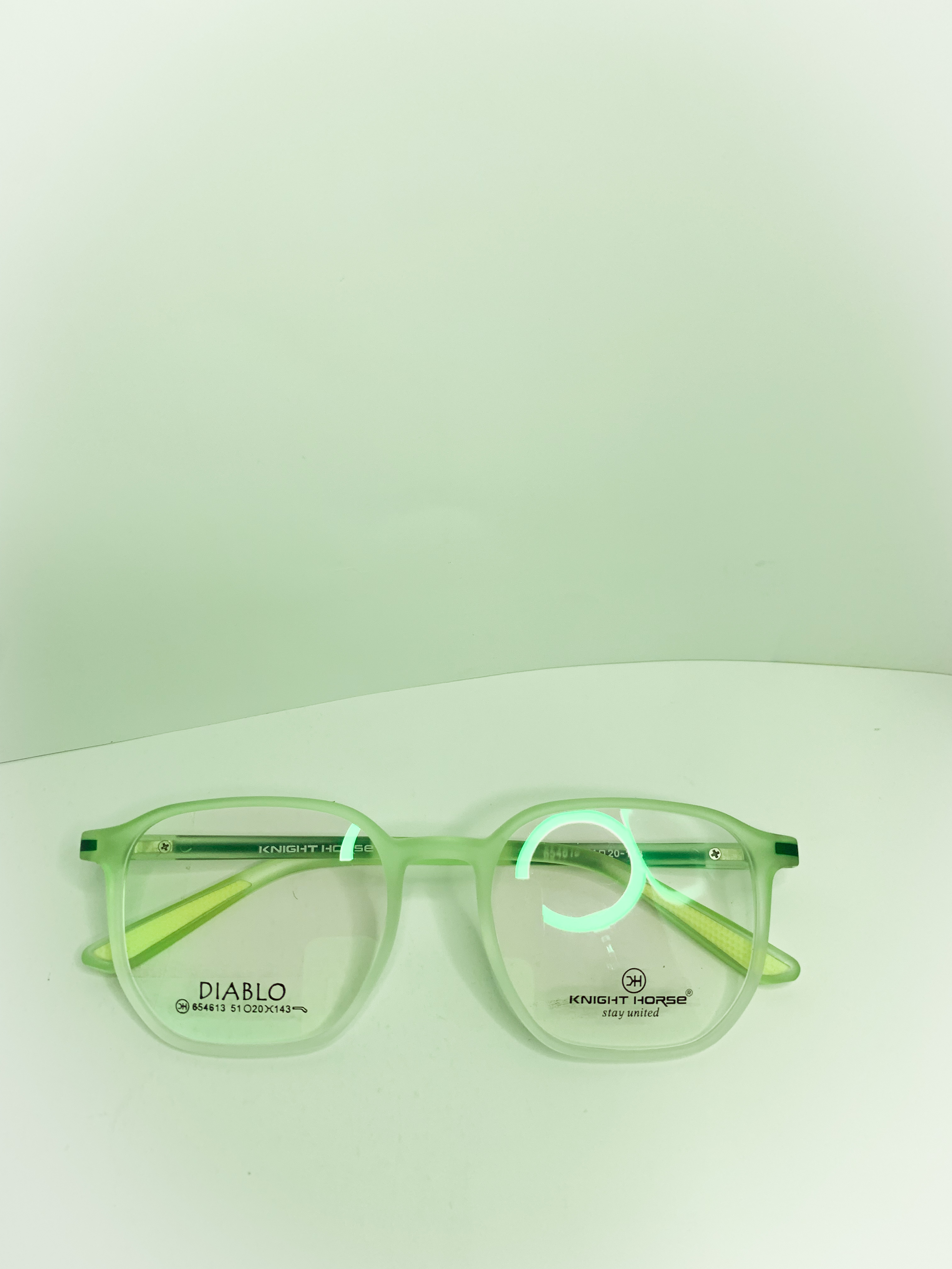 Blue cut light green frame