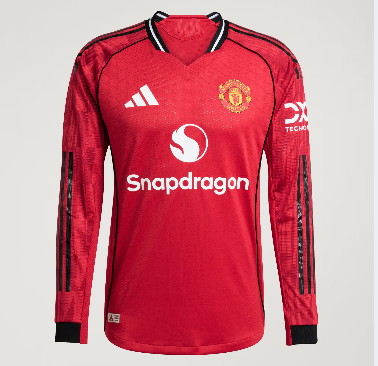 Manchester united home kit long sleeve 25/26