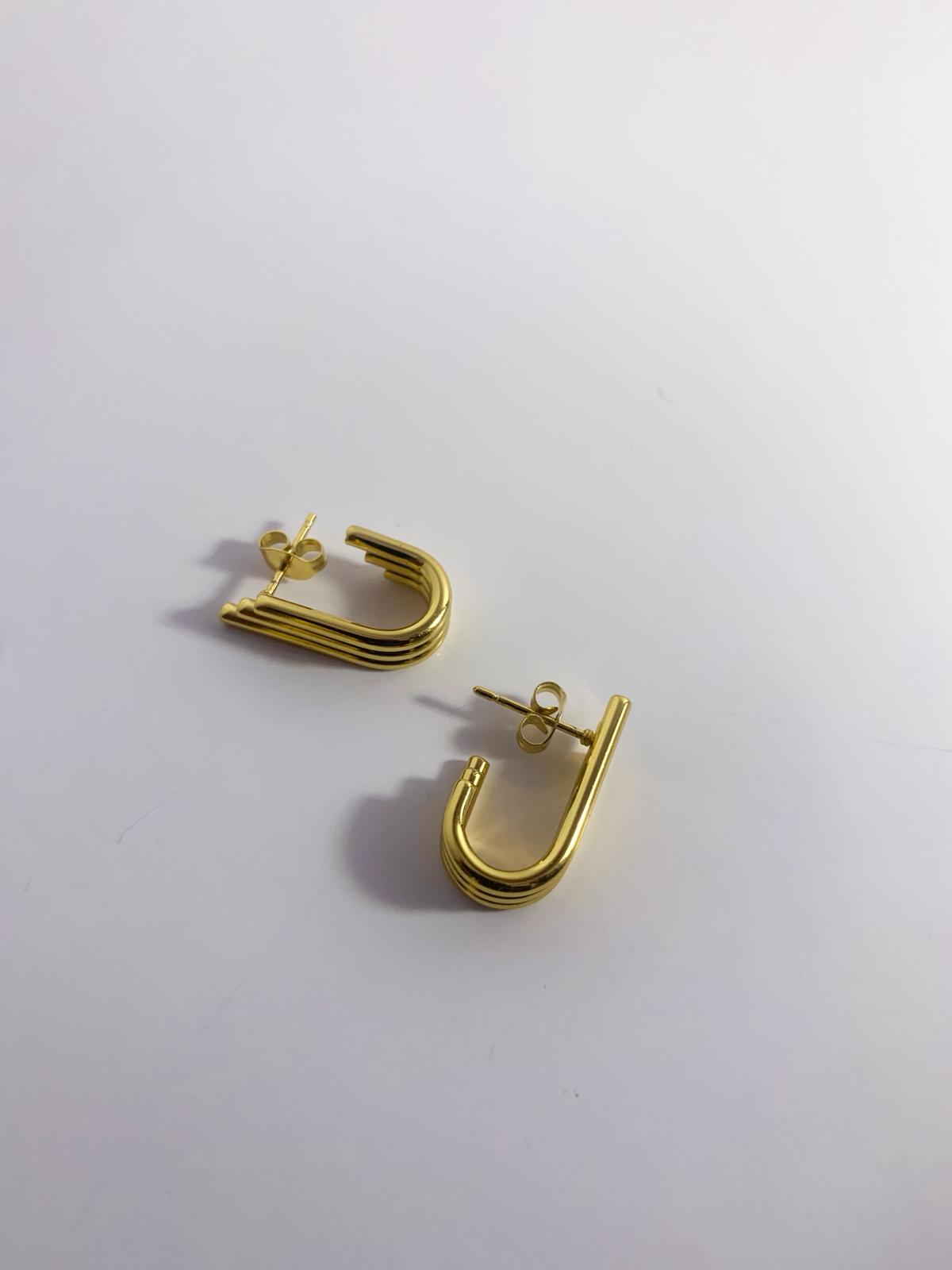 Royal Ribbed Curves Ear-rings