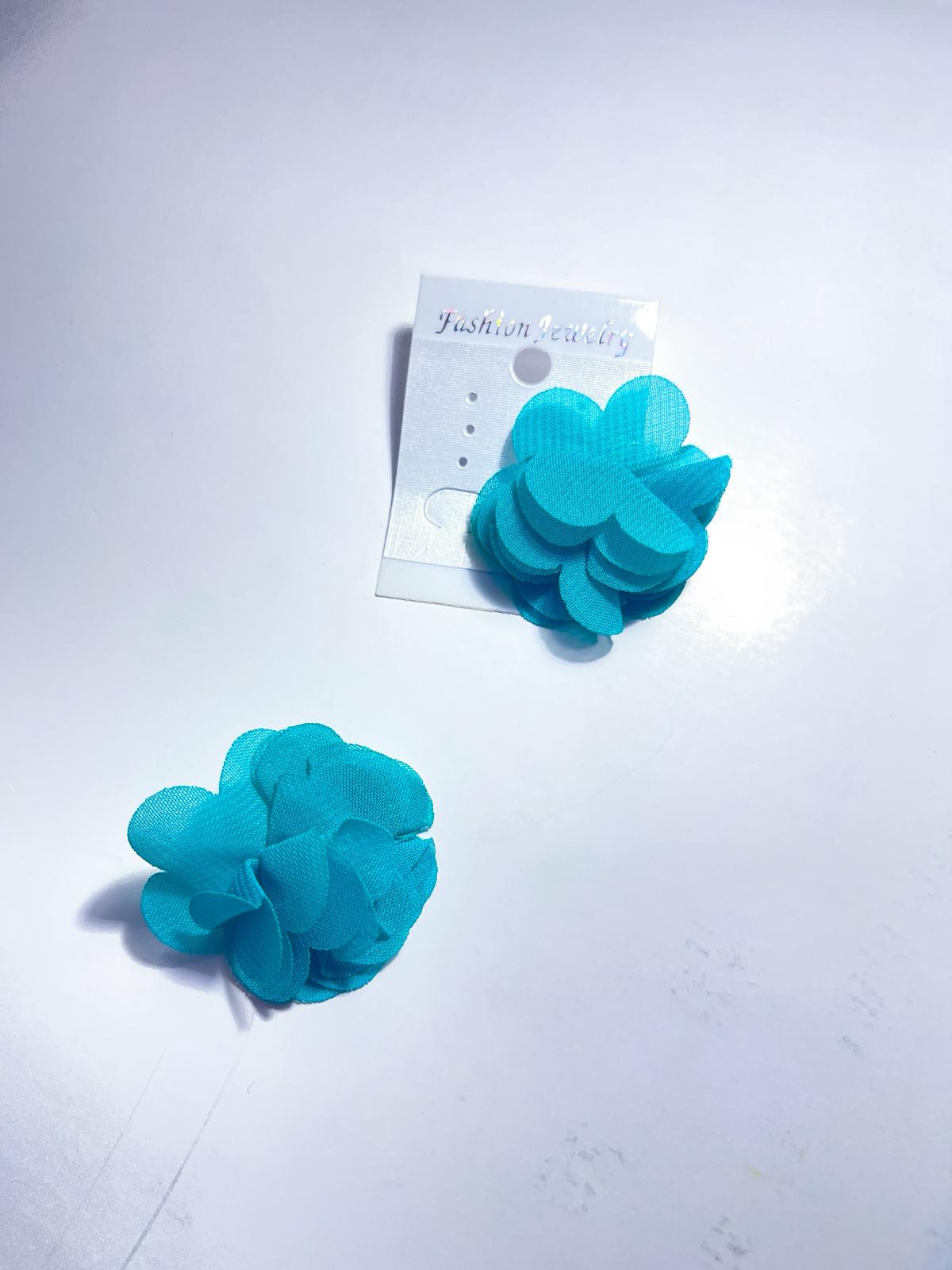 Flower net ear-ring